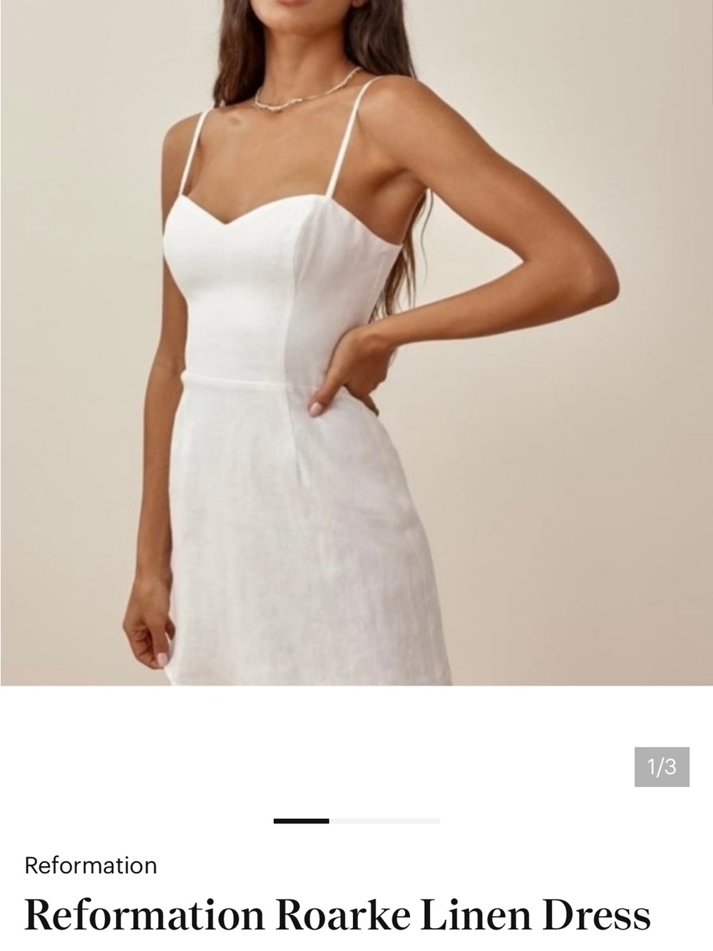 Reformation Roarke Linen Mini Dress